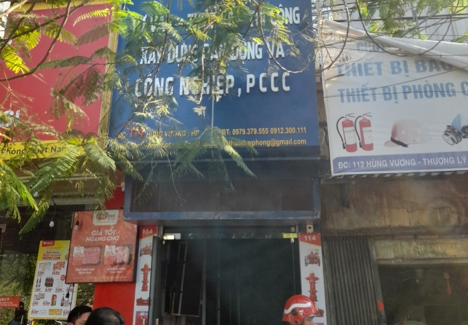 Thông tin về vụ cháy tại  114 đường Hùng Vương, phường Thượng Lý, quận Hồng Bàng